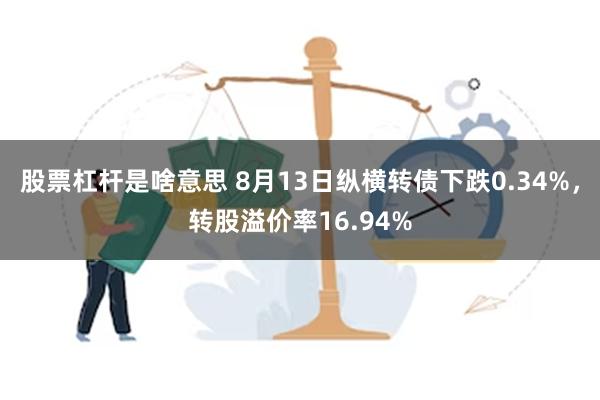 股票杠杆是啥意思 8月13日纵横转债下跌0.34%，转股溢价