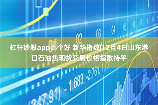 杠杆炒股app哪个好 新华指数|12月4日山东港口石油焦现货交易价格指数持平