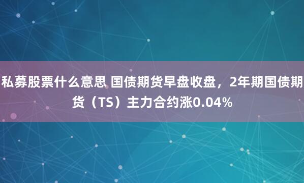 私募股票什么意思 国债期货早盘收盘，2年期国债期货（TS）主力合约涨0.04%