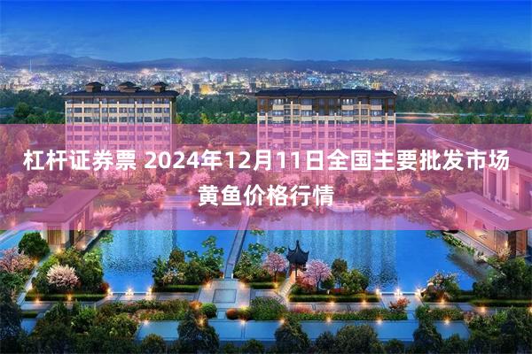 杠杆证券票 2024年12月11日全国主要批发市场黄鱼价格行情